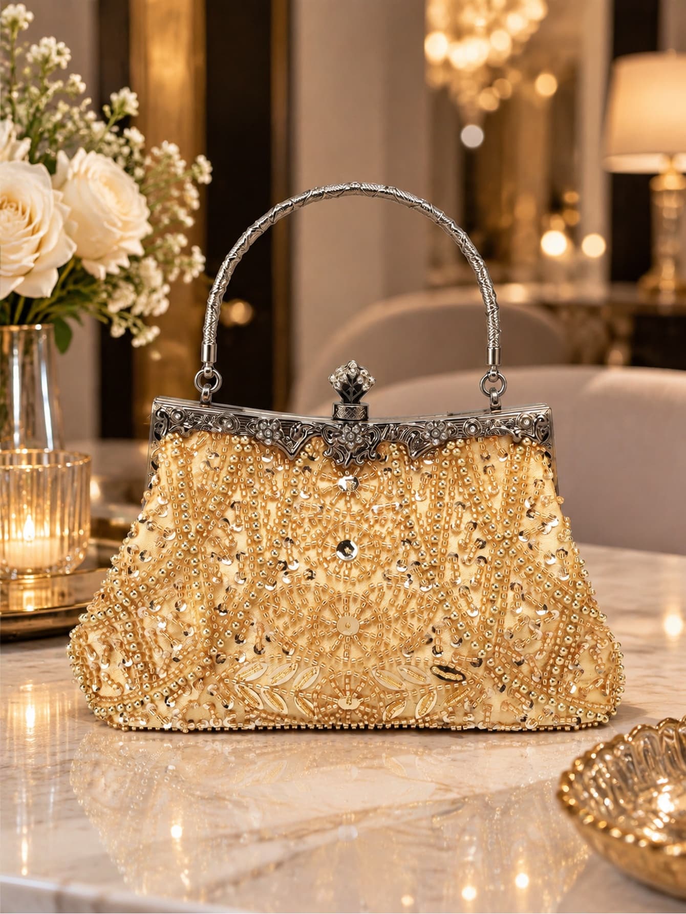 金色手工串珠包, photo 4